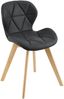 Esszimmerstuhl Älmhult 6-er Set 78x47x52 cm Kunstleder Schwarz [en. casa] Bild 3