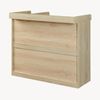 Wickelkommode Beldinupp mit Wickelaufsatz 93 x 110 x 55 cm Eicheoptik/Weiß [en. casa] Bild 5