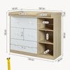 Wickelkommode Beldinupp mit Wickelaufsatz 93 x 110 x 55 cm Eicheoptik/Weiß [en. casa] Bild 2