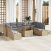 vidaXL Garten-Sofa-Set mit Speicher 10 pcs Beige Poly Rattan 3357983 Bild 1