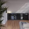 Küchenschrank für Dachschrägen R-Line Anthrazit Hochglanz 120 cm 2er Set Schrankkorpuss 60 cm Tiefe Vicco Bild 4
