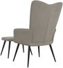 Relaxsessel mit Hocker Hellgrau Samt, Drehbar [327688] Bild 5