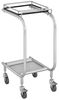 Royal Catering Müllsackständer Müllbeutelhalter Müllständer Silbern große Öffnung 4 Lenkrollen Bild 5