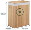 Relaxdays Bambus Wäschekorb mit Deckel Bild 4