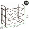 mDesign Weinregal Regal Flaschenhalter 9 Flaschen 3 Ebenen Metall Bronze Bild 2