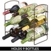 mDesign Weinregal Regal Flaschenhalter 9 Flaschen 3 Ebenen Metall Bronze Bild 4