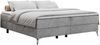 Boxspringbett - Doppelbett mit Multipocket-Matratze - LESS -140x200 - Hellgrau Velours - H3 Bild 3