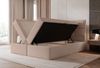 Selsey 'Silensio' Boxspringbett mit Bonellmatratze, Topper, Samt, beige, 140x200 cm Bild 3