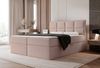 Selsey 'Silensio' Boxspringbett mit Bonellmatratze, Topper, Samt, beige, 140x200 cm Bild 2