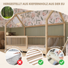Crazy Pine 'Crazy Folly' Hausbett mit hohem Rausfallschutz, Holz natur, 80x160 cm Bild 4