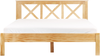 Bett mit Lattenrost TANNAY 160 x 200 cm Holz Heller Holzfarbton Bild 4