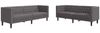 vidaXL 2-tlg. Chesterfield-Sofa-Set Grau Kunstleder 3209277 Bild 2