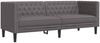vidaXL 2-tlg. Chesterfield-Sofa-Set Grau Kunstleder 3209277 Bild 4