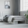 vidaXL Bettgestell mit Kopfteil Metall Weiß 107x203 cm 352623 Bild 4