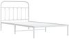vidaXL Bettgestell mit Kopfteil Metall Weiß 107x203 cm 352623 Bild 3