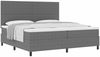 vidaXL Boxspringbett Hellgrau und Weiß 200 x 200 cm Cordstoff 3337571 Bild 3