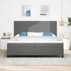 vidaXL Boxspringbett Hellgrau und Weiß 200 x 200 cm Cordstoff 3337571 Bild 4