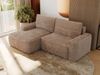 L-förmiges Ecksofa mit Armlehnen, Schlaffunktion und losen Kissen - BELLUNO - links - Braun Cord Bild 3