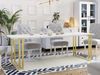 Ausziehbarer Tisch Husteo Gold (Farbe: Gold / Bianco Marmor) Bild 4