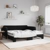 vidaXL Tagesbett Ausziehbar Schwarz 90x190 cm Samt 3197078 Bild 1