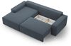Micadoni Schlaf-Ecksofa Jodie 3-Sitzer Links Strukturierter Stoff Blau Bild 4