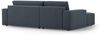 Micadoni Schlaf-Ecksofa Jodie 3-Sitzer Links Strukturierter Stoff Blau Bild 3
