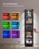 Vasagle Bücherregal mit 6 Ebenen, Standregal mit einstellbarer LED-Beleuchtung, Regal mit Stahlrahmen, 30,3x40/60x178,6 cm, für Wohnzimmer, Schlafzimmer, Arbeitszimmer, ebenholzschwarz LLSDE121B57 Bild 2