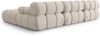 Micadoni Modulares Sofa Bellis 4-Sitzer mit flachem Modul 3D-Stoff Sonic Helles Beige Bild 5