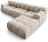 Micadoni Modulares Sofa Bellis 4-Sitzer mit flachem Modul 3D-Stoff Sonic Helles Beige Bild 3