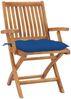 vidaXL Klappbare Gartenstühle mit Kissen 8 Stk. Massivholz Teak 3072802 Bild 2