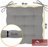 NatureMark Sitzkissen Sitzkissen 40 X 40 CM, Universal Sitzpolster Kissen, schadstoffgeprüft, Silber grau Bild 3