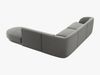 Micadoni 6-Sitzer Ecke rechts Sofa Miley | Beinfarbe Black Plastic, Hellgrau, Samt Bild 3