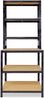 shelfplaza BLACK 190x90x60 cm Werkbank Regal in schwarz mit 6 Böden und 145 kg Traglast pro Boden Bild 5