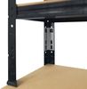shelfplaza BLACK 190x90x60 cm Werkbank Regal in schwarz mit 6 Böden und 145 kg Traglast pro Boden Bild 2