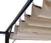 Pergola HWC-C42 mit Schiebedach, Stahl / Stoff, Creme, 3x3 m Bild 5
