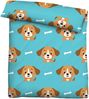 Traumhaft schlafen - Castell - Markenbettwäsche Polar-Fleece Bettwäsche 0330247 HUND, türkis, 1x 135x200 cm + 1x 80x80 cm Bild 2