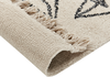 Teppich Baumwolle beige schwarz 80 x 150 cm Blumenmuster Kurzflor SAZLI Bild 5