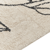 Teppich Baumwolle beige schwarz 80 x 150 cm Blumenmuster Kurzflor SAZLI Bild 4