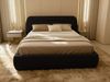 Polsterbett Orio - Bettkasten mit Gasdruckfedern - Doppelbett mit Lattenrost, Bett mit Polsterkopfteil, Bettgestell, Schlafzimmer, Bouclé-Stoff (180 x 200 cm, Schwarz (Coral 60)) Bild 3