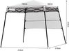 COSTWAY Gartenpavillon Faltpavillon Partyzelt Gartenzelt mit Tasche, Metall Pavillon für Camping, Party, Barbecue 181 x 181 x 210 cm (Weiß) Bild 2