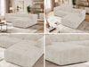 Modernes Wohnzimmer Sofa VORITA 3M L Freistehendes Ecksofa, L-Couch, Gepolstertes Sofa, Wellenfedern - Beige Cord - Rechts Bild 2