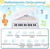 Tragbares Spielzeugklavier mit Hocker Elektronische Klaviertastatur 35 x 30 x 55 cm Weiß Bild 5
