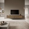 Selsey 'Telire' TV-Hängeboard, Schwarz / Eichenholz-Optik, ca. 30 x 175 x 32 cm Bild 2