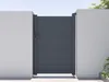 Vente-unique - NAZARIO Side gate Metall Grau - B 4,6 cm x H 145 cm x L 100 cm Bild 1
