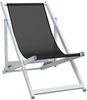 vidaXL Strandstühle 2 Stk. Klappbar Schwarz Aluminium und Textilene 360168 Bild 3