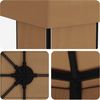 vidaXL Garten Pavillon 6 x 3 m Beige Polyester und Stahl 190 3376007 Bild 5