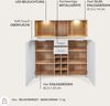 Kommode Barschrank Theke Sideboard Getränke ca. 120 x 129 x 37 cm FUN PLUS Weiß/Eiche Altholz Nb. Bild 2