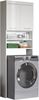 Trendteam 'Amanda' Waschmaschinenschrank, Holz, 187 x 24 x 63 cm, Weiß Hochglanz Bild 2