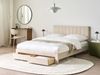 Bett mit Schubladen Samtstoff LONZAC 140 x 200 cm Beige Bild 3