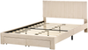 Bett mit Schubladen Samtstoff LONZAC 140 x 200 cm Beige Bild 5